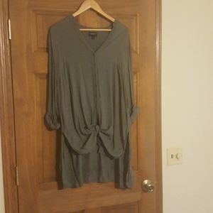 Long button down blouse